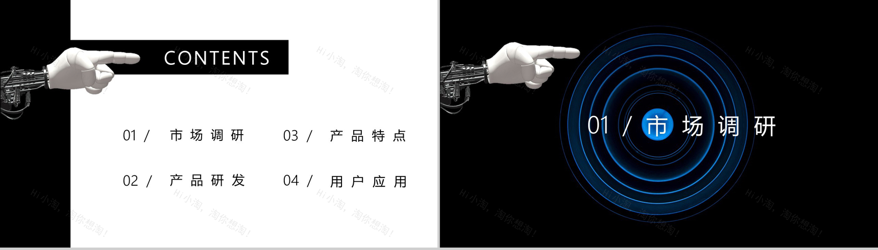 黑色商务风格AI人工智能产品研发PPT模板-2