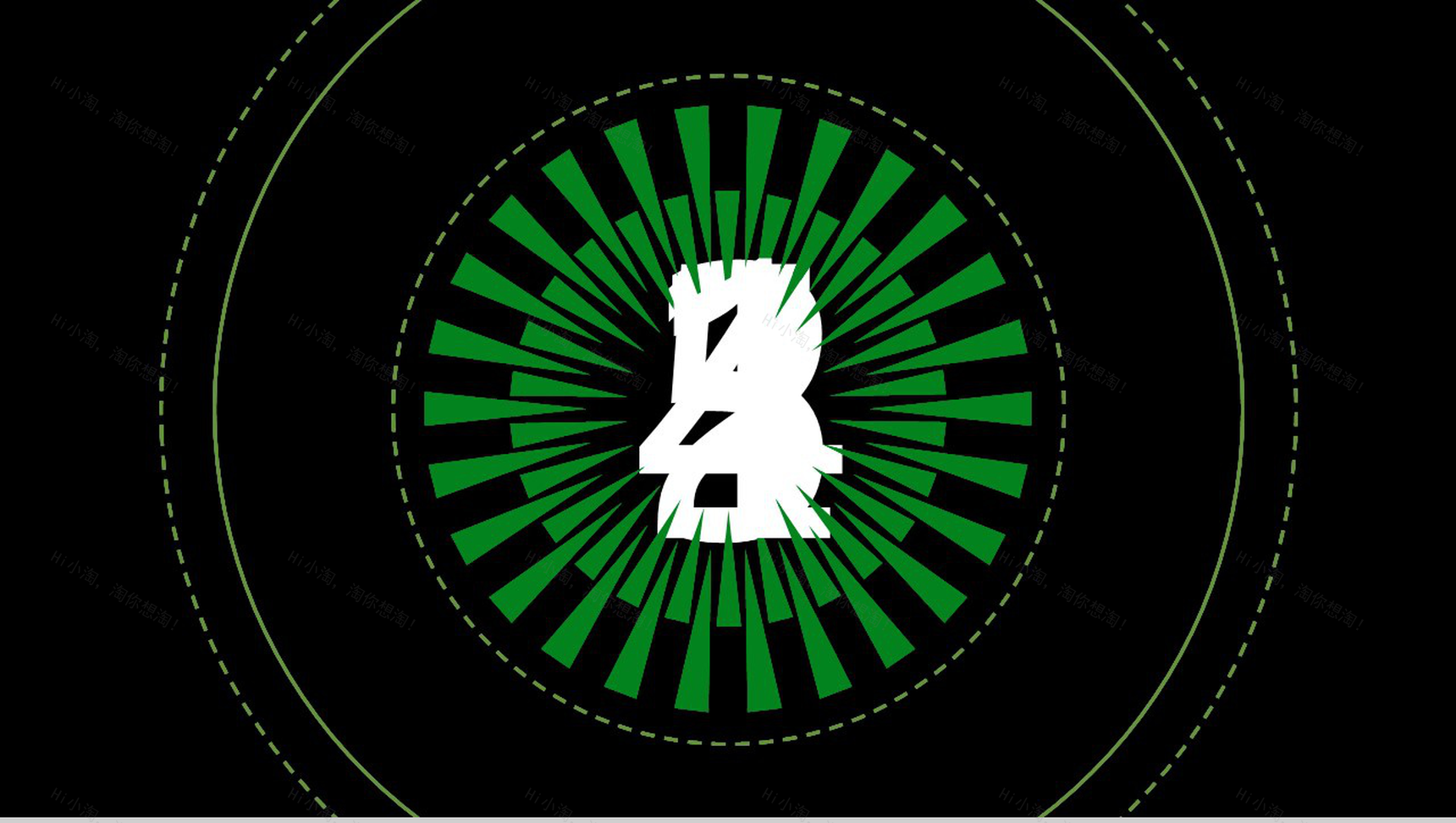 超酷炫倒计时光圈旋转倒计时PPT模板-1