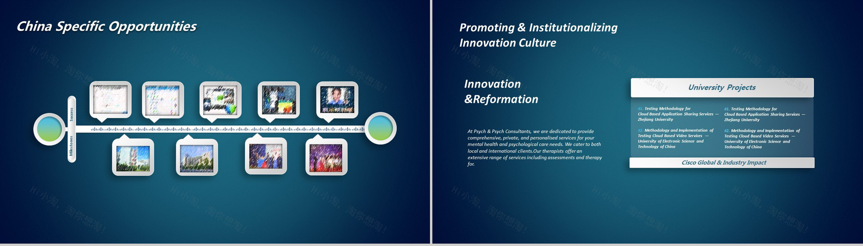 深蓝欧美简洁商务产品介绍宣传PPT模板-5