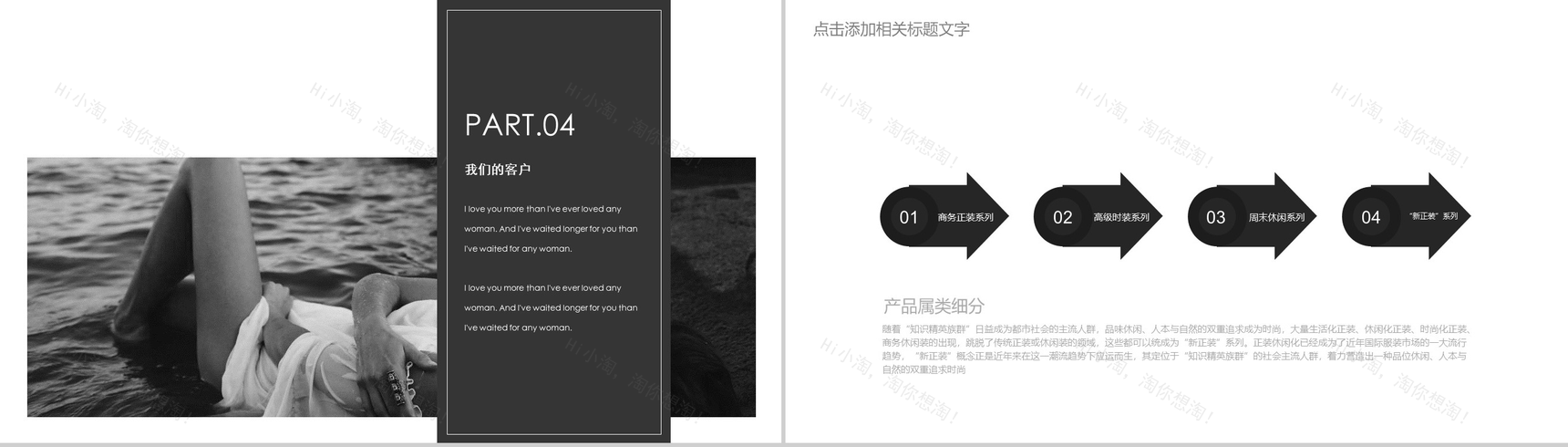 欧美大气杂志风时尚服装工作汇报PPT模板-10
