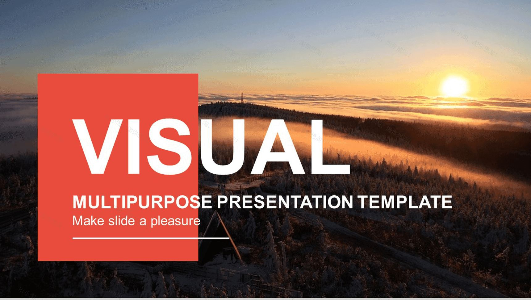 大气可视化精品高端商务PPT模板-1