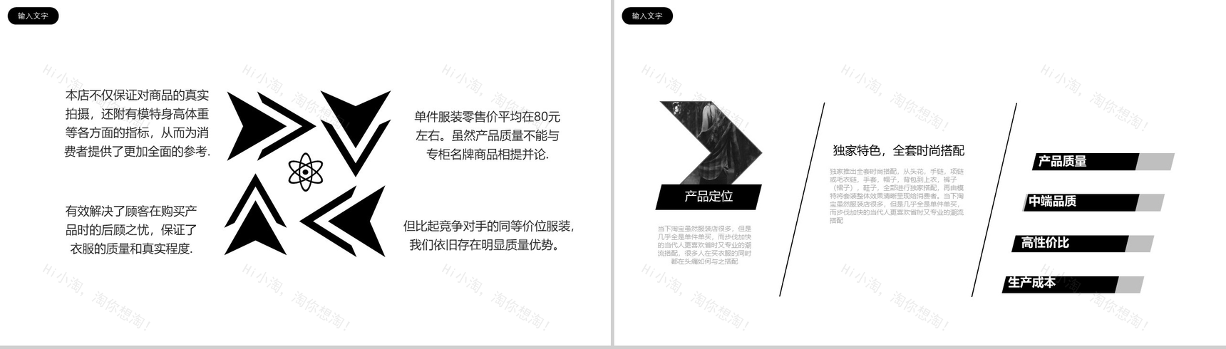 黑白炫酷高端时尚服装品牌宣传汇报PPT模板-3
