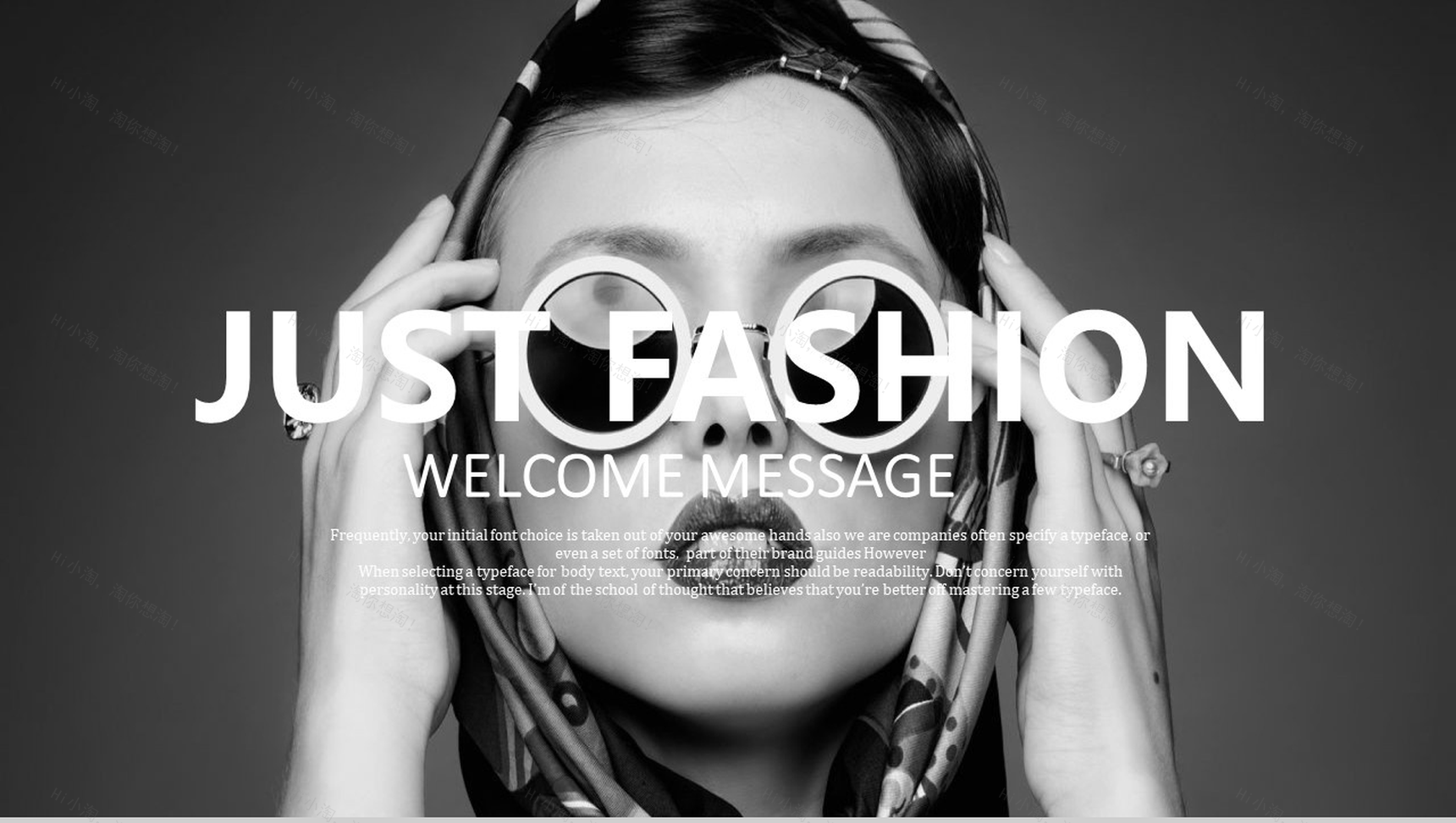 杂志风复古风欧美简约时尚PPT模板-1