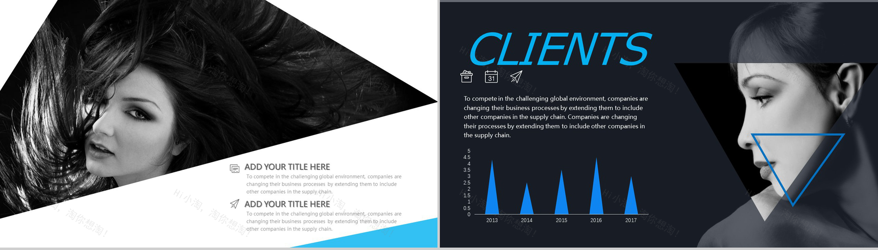 高端时尚品牌发布会模特画册PPT模板-6