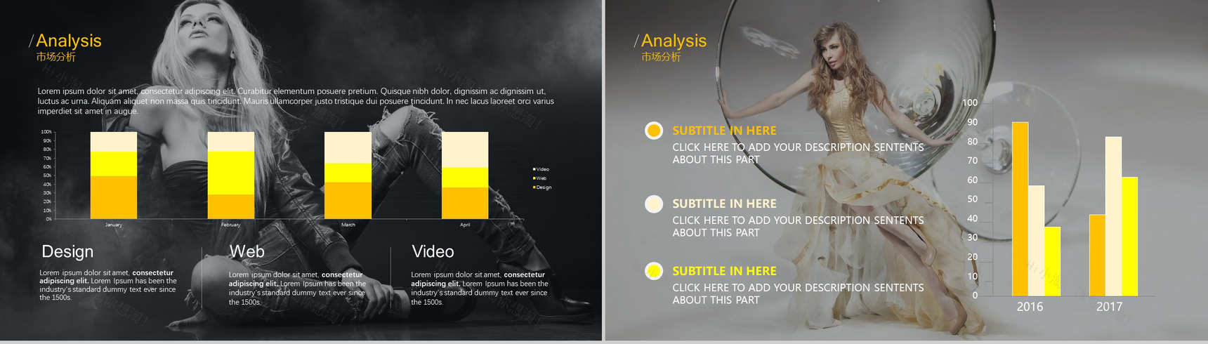 时尚文艺杂志画册公司宣传动态PPT模板-9