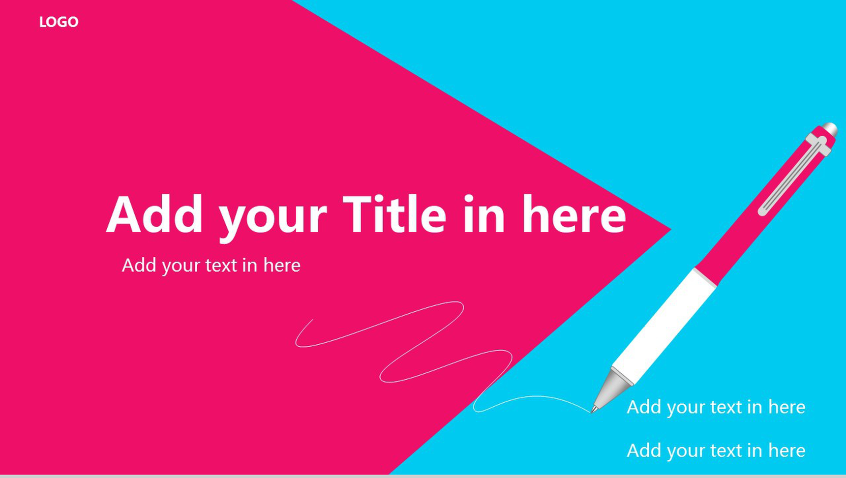 扁平粉蓝简洁清爽产品推广宣传PPT模板