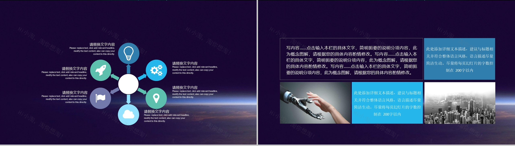 紫色炫酷科技人工智能产品介绍工作总结汇报PPT模板-6