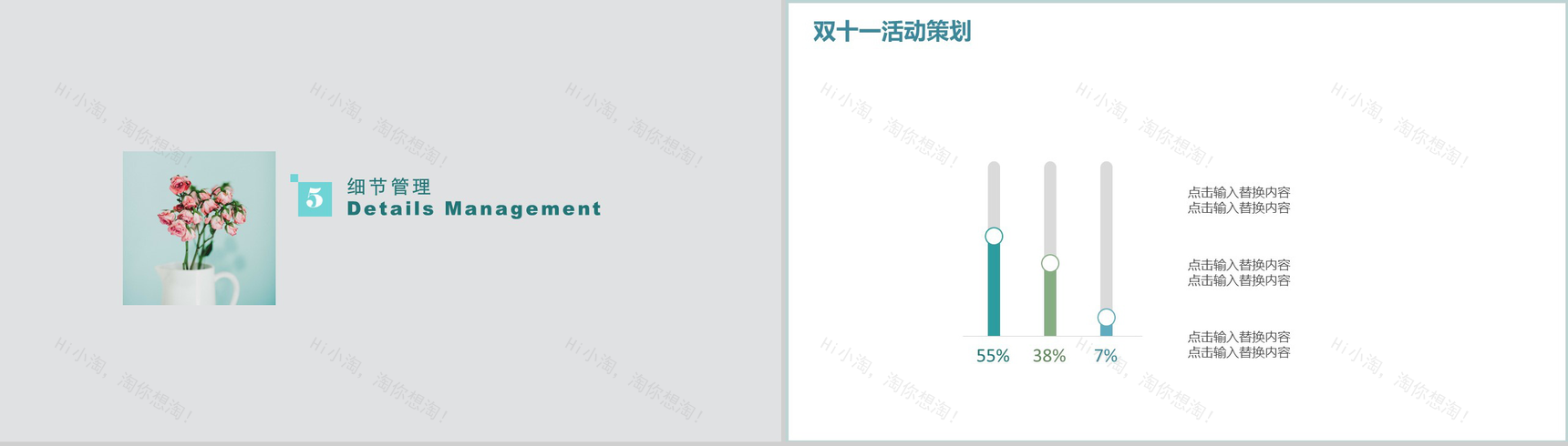 文艺清新店铺双十一活动策划PPT模板-10