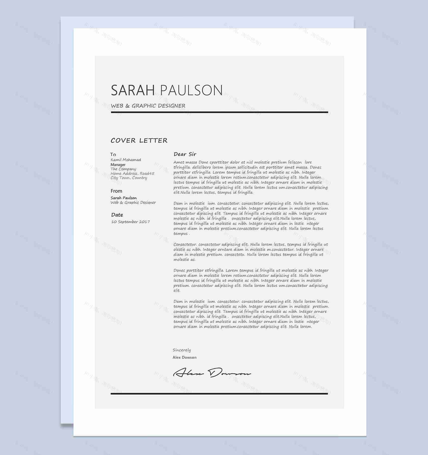 网页设计师平面设计师通用求职简历Word模板-1