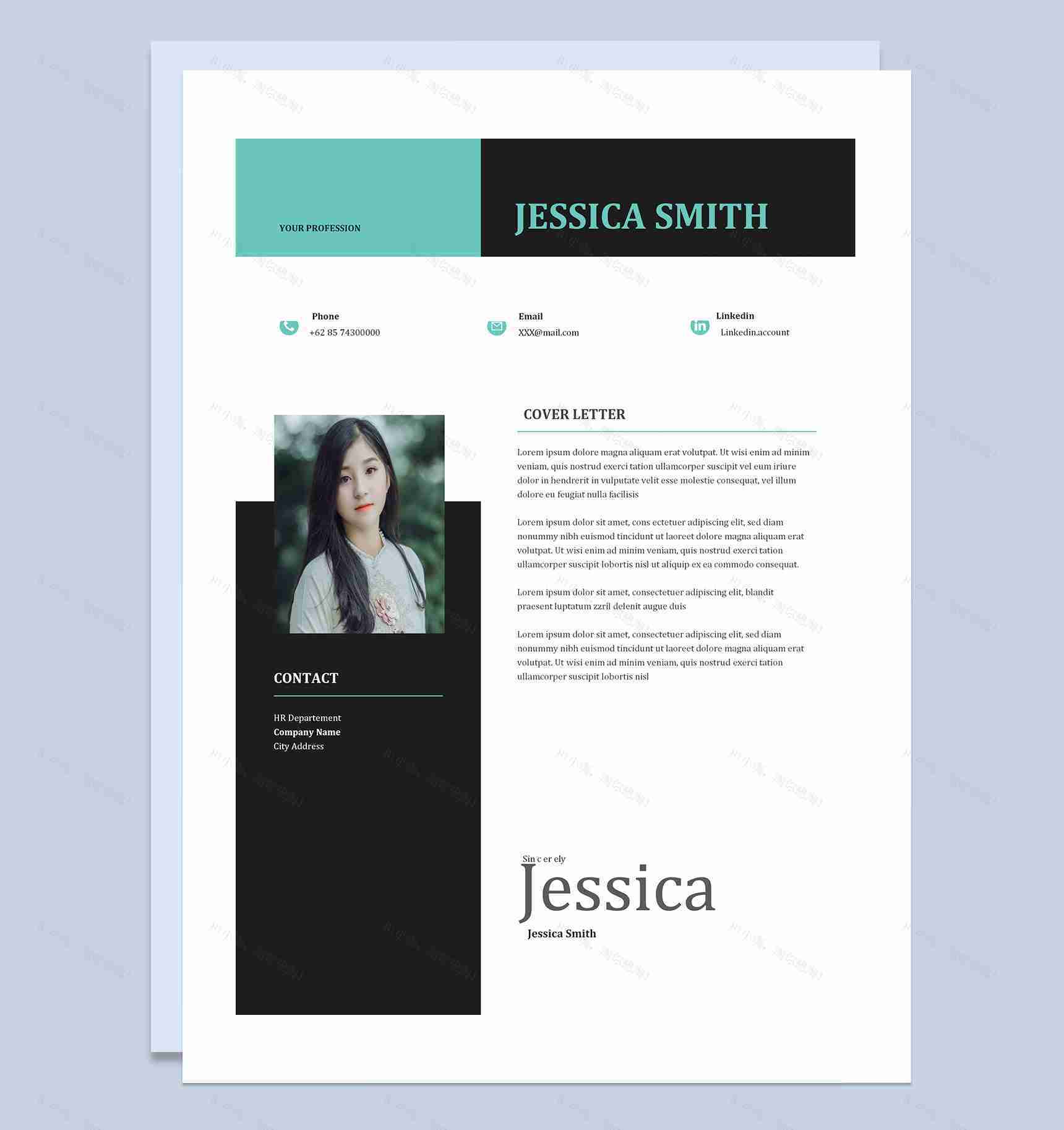 外贸行业通用人力资源岗位求职简历Word模板-1