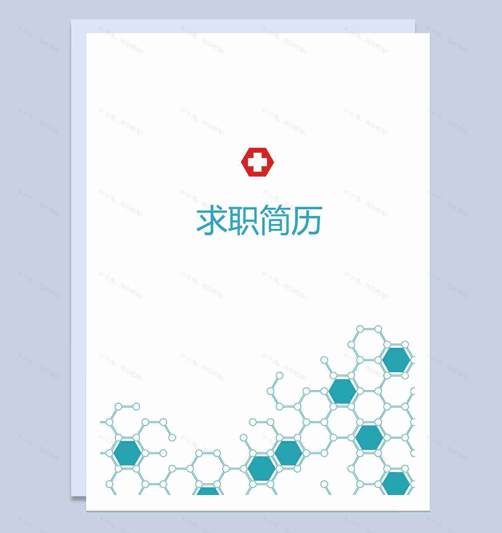 医生个人求职简历Word模板-1