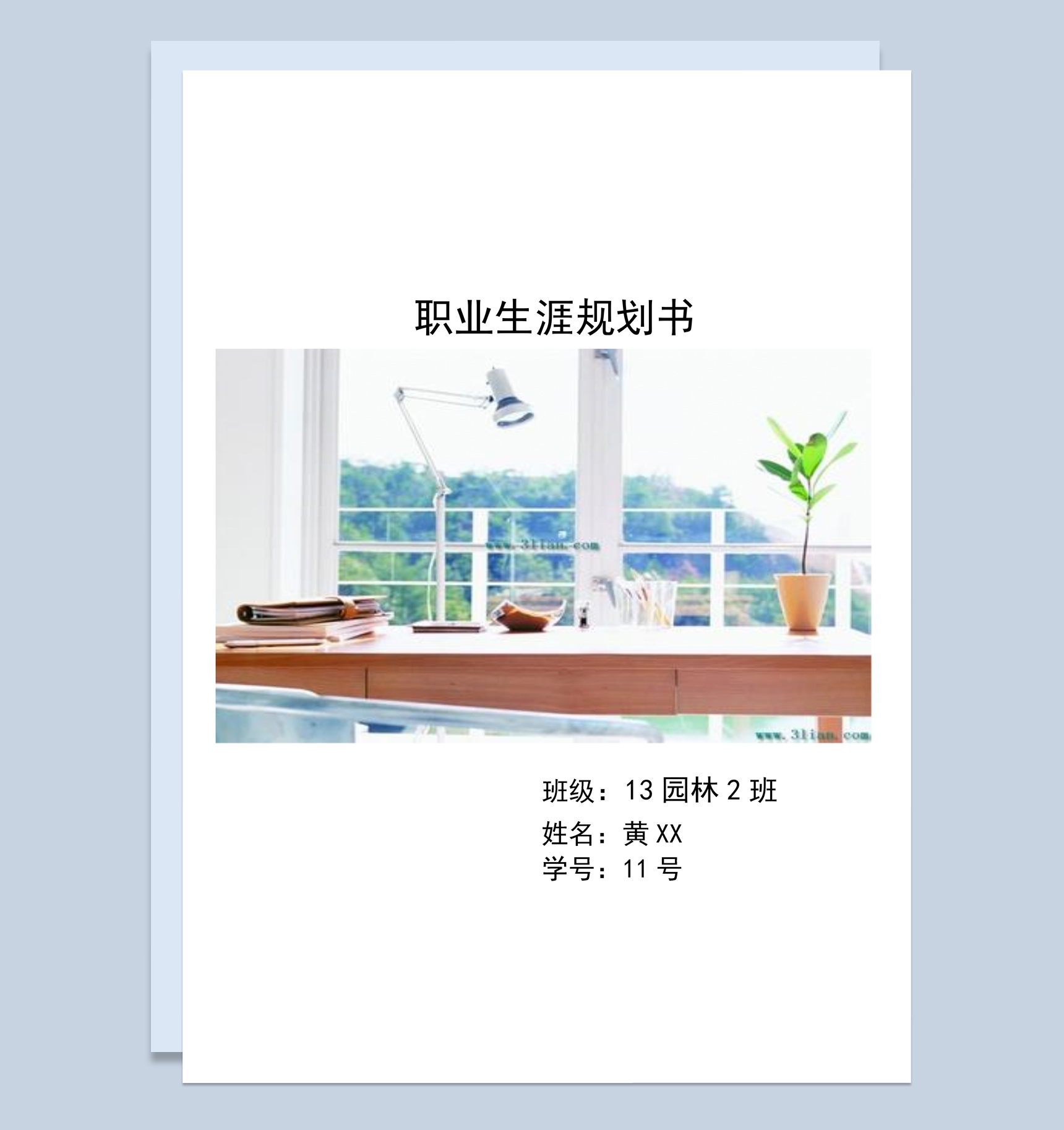 园林工程技术专业大学生职业生涯规划书Word模板