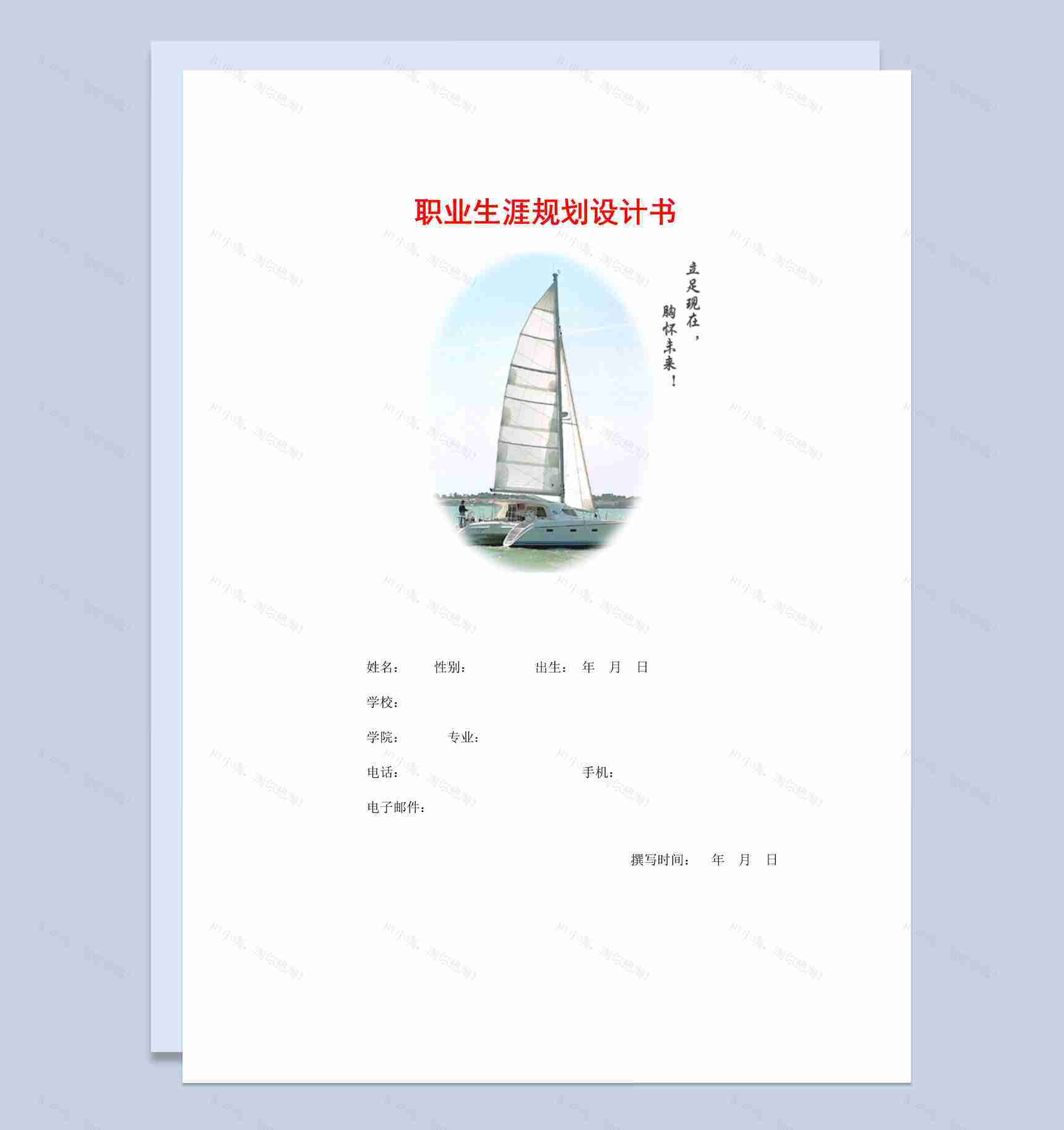 电子信息科学与技术专业学生职业生涯规划设计书Word模板-1