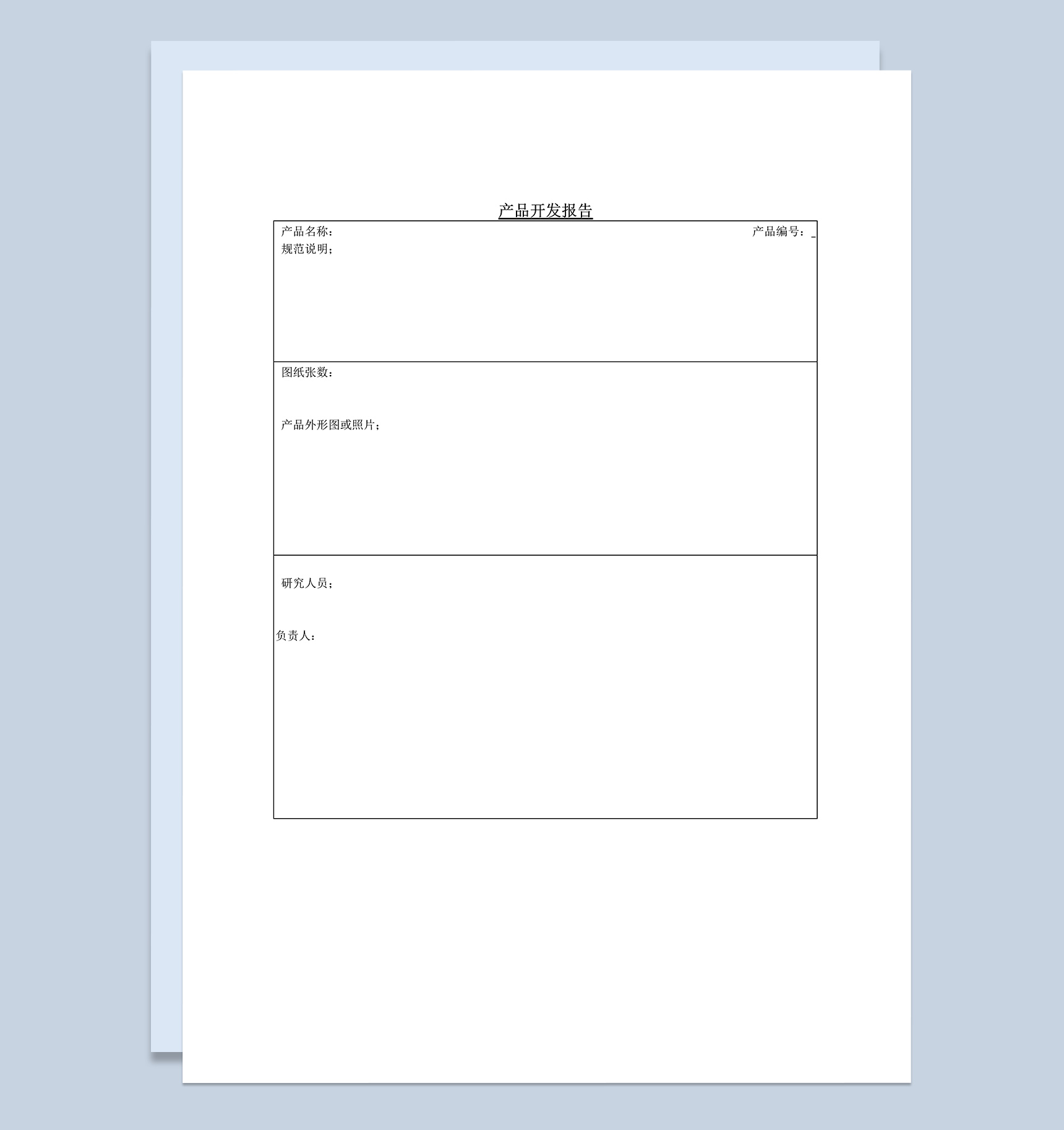 新产品开发可行性报告书Word模板