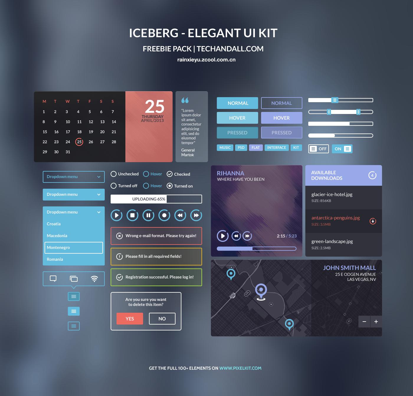 扁平化设计手机app界面设计_手机app界面素材psd下载