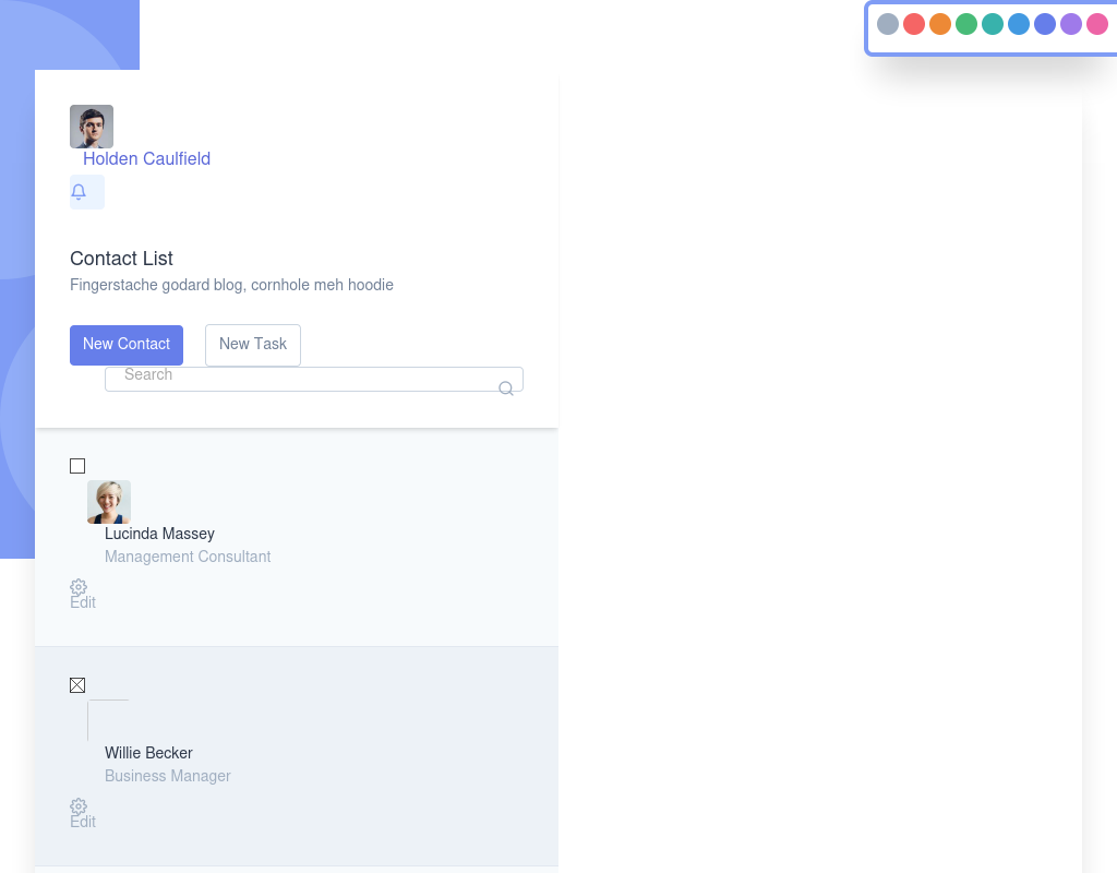 可变换多种颜色的任务管理界面设计