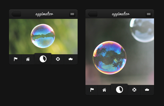 iphone ui图片处理软件界面设计_黑色手机ui界面iphone的设计