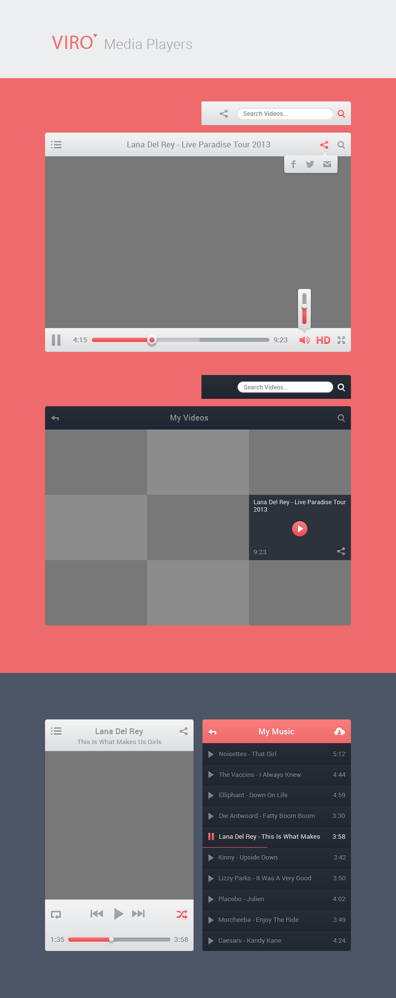 VIRO媒体播放器ui界面设计_iphone ui mp3音乐播放器界面设计