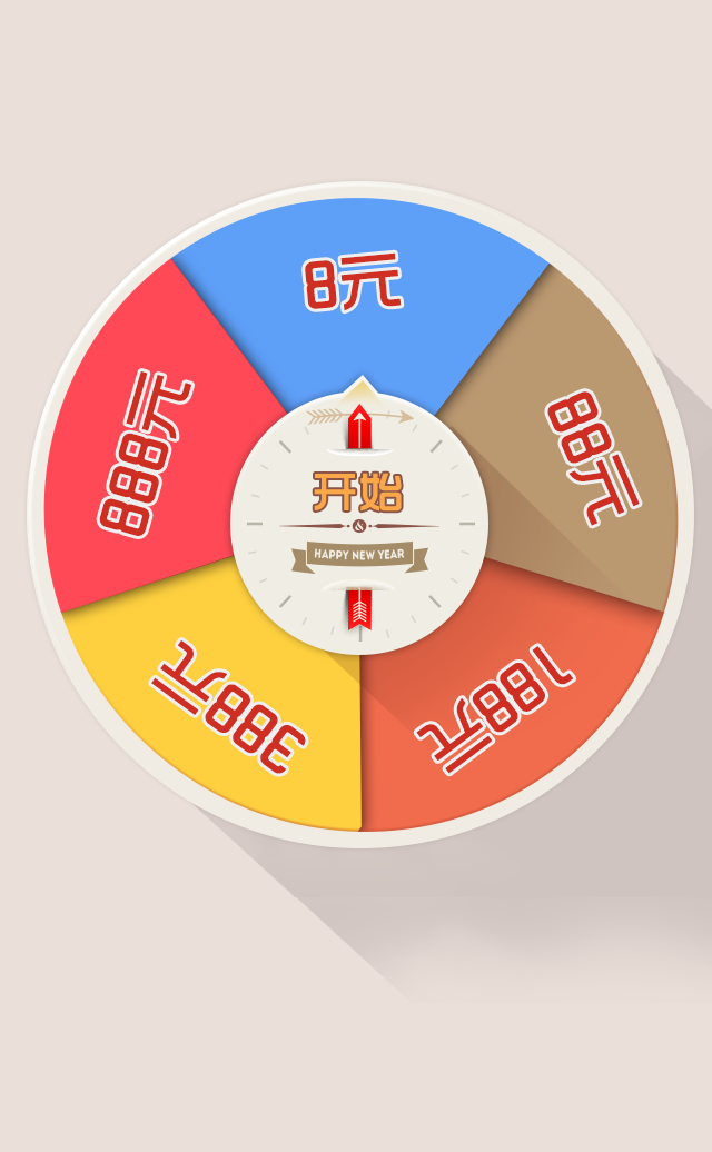 新年抽奖转盘ui设计素材