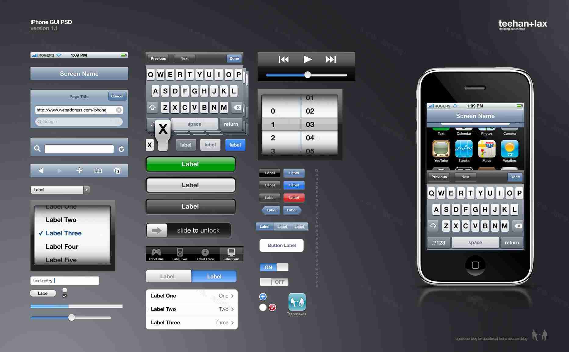 苹果手机界面多个组件ui素材下载