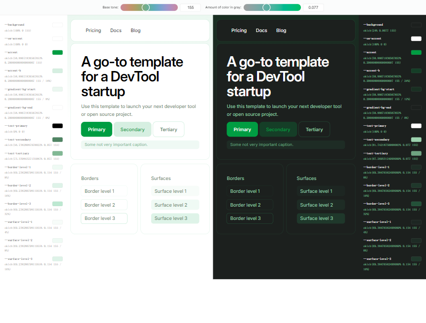 ui颜色在线构建搭配工具模板