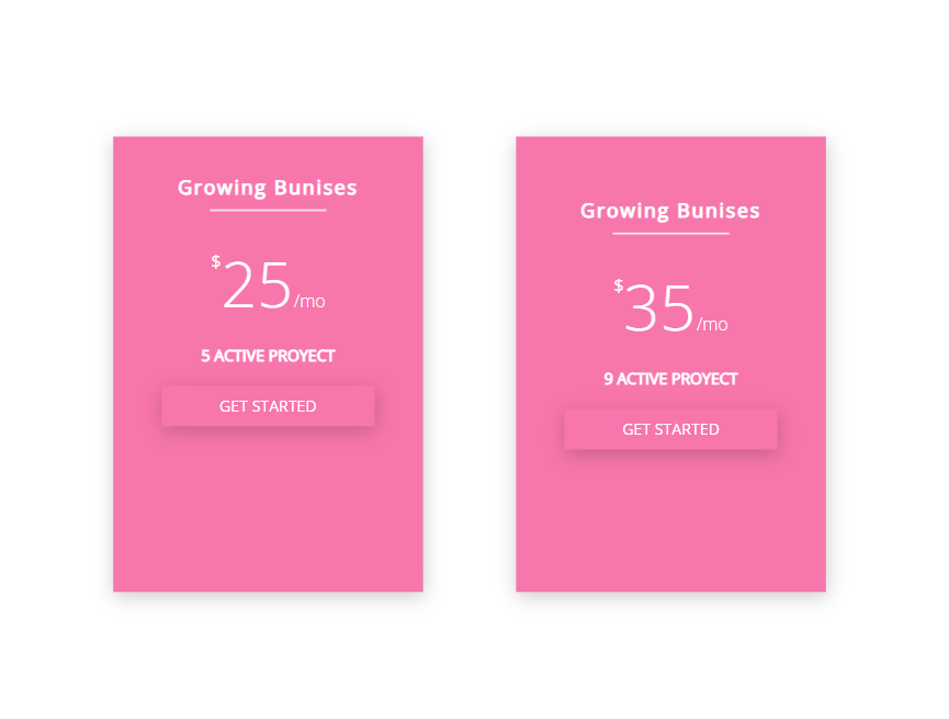 表格ui设计，简单网页报价表模板