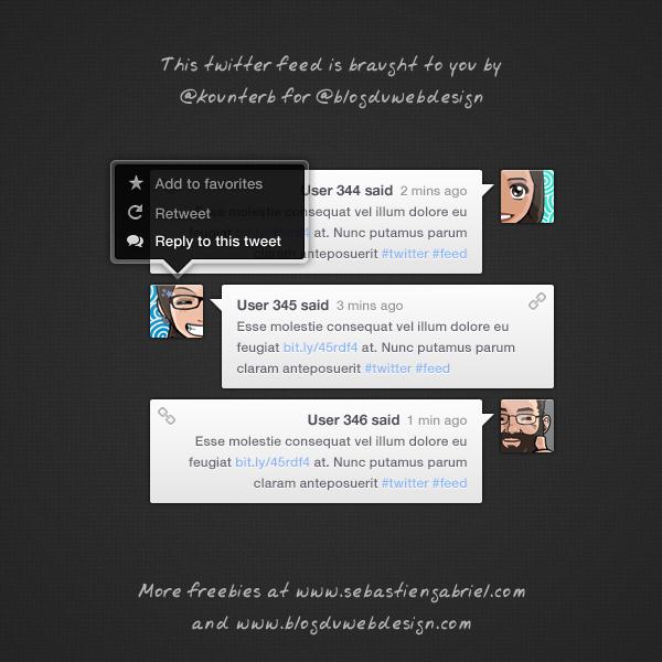 twitter网站文章评论ui界面素材_简洁大气的网页评论ui界面设计