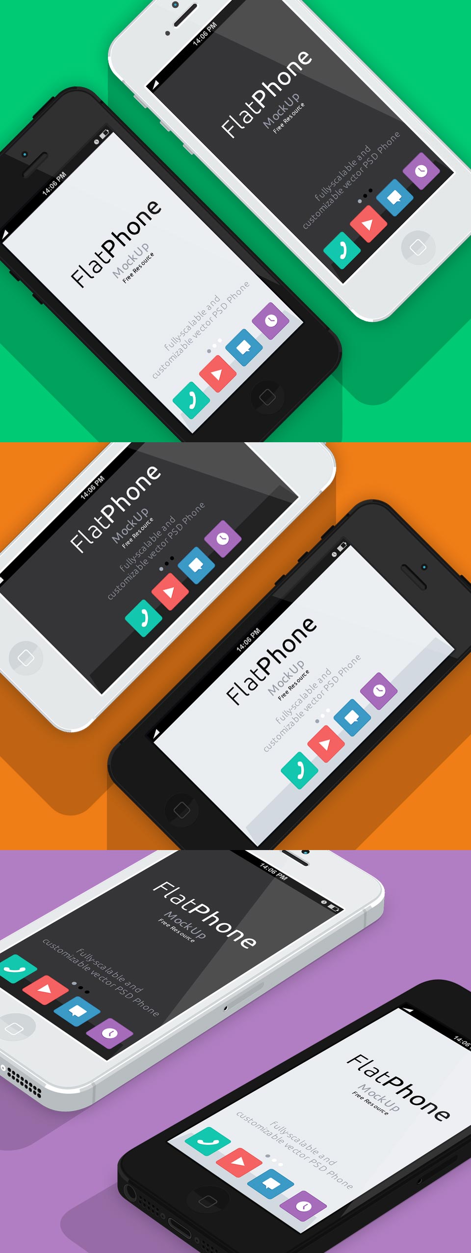 iPhone5手机app界面模型PSD素材下载