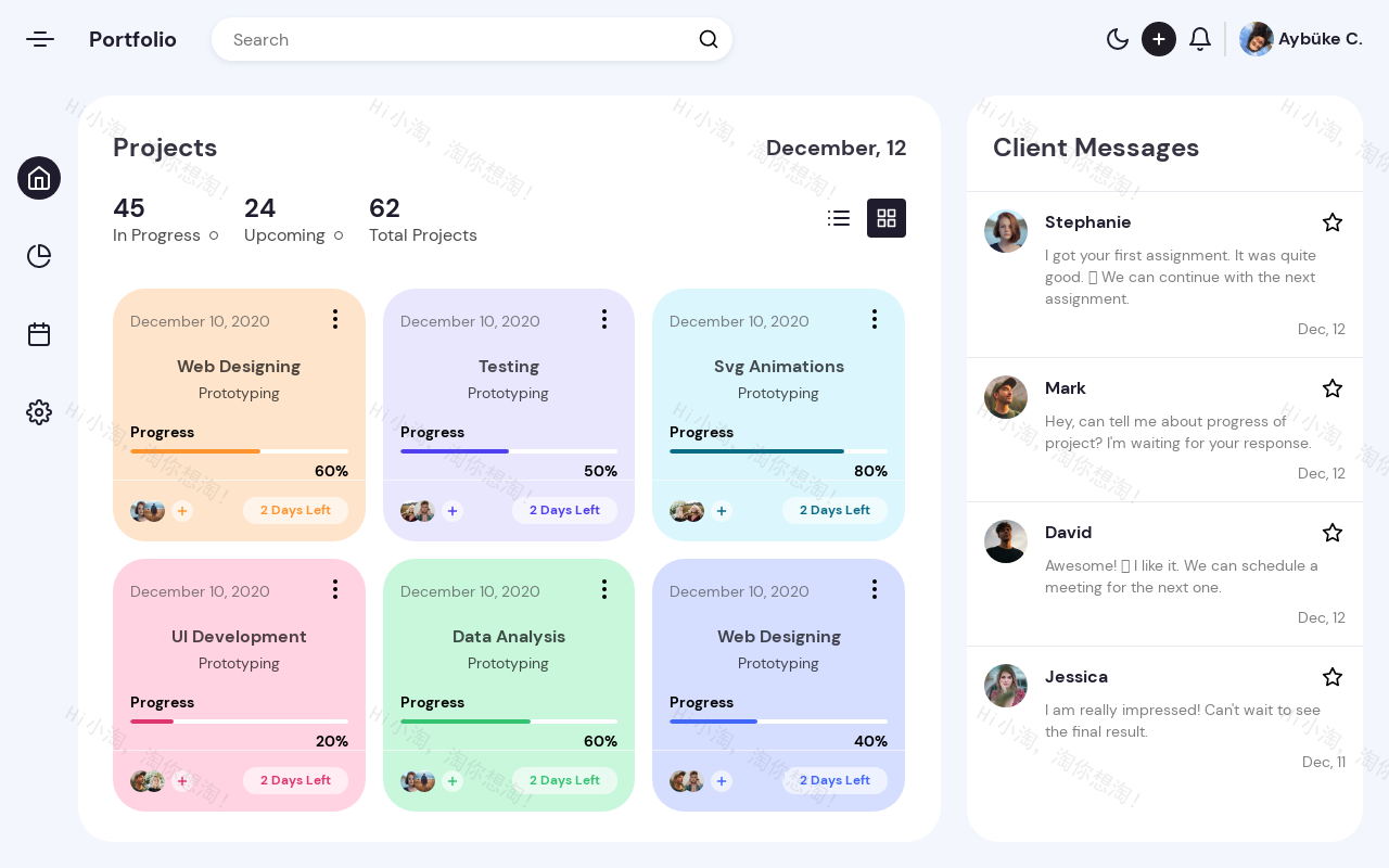 简单实用的项目管理界面ui设计
