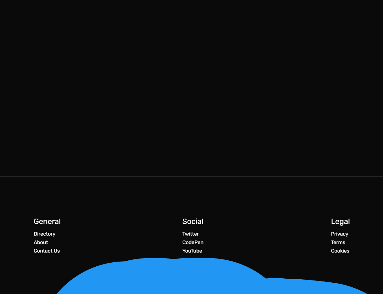 网页页脚设计html代码，交互式液体页脚