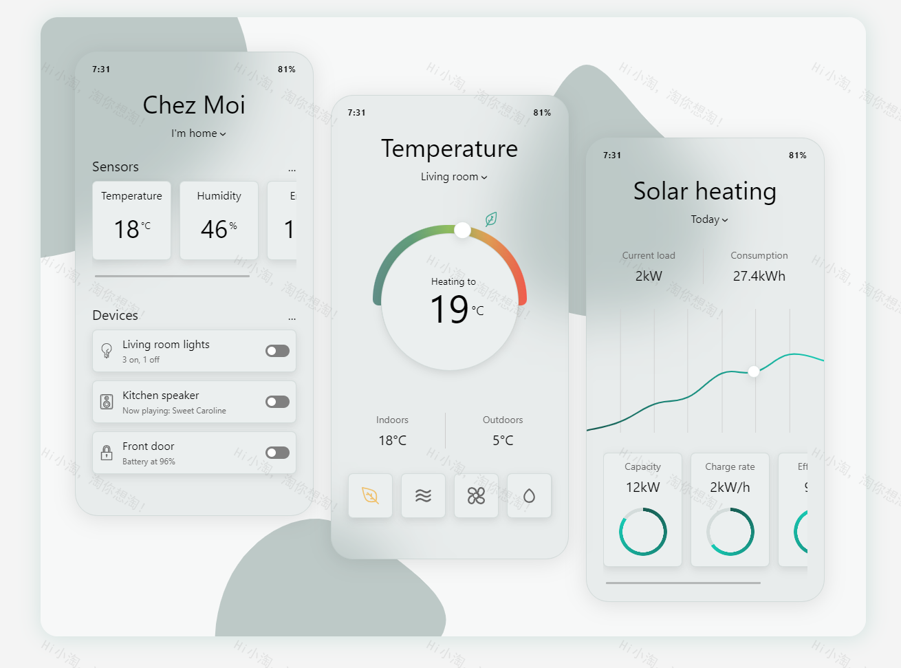 家居软件设计，ui智能家居类设计灵感素材