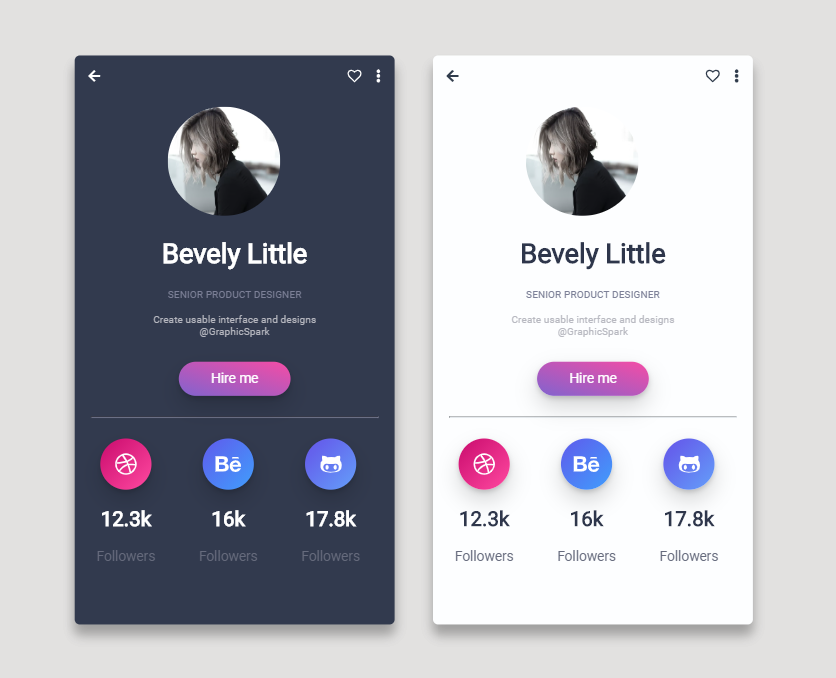 个人资料卡模板，卡片ui设计