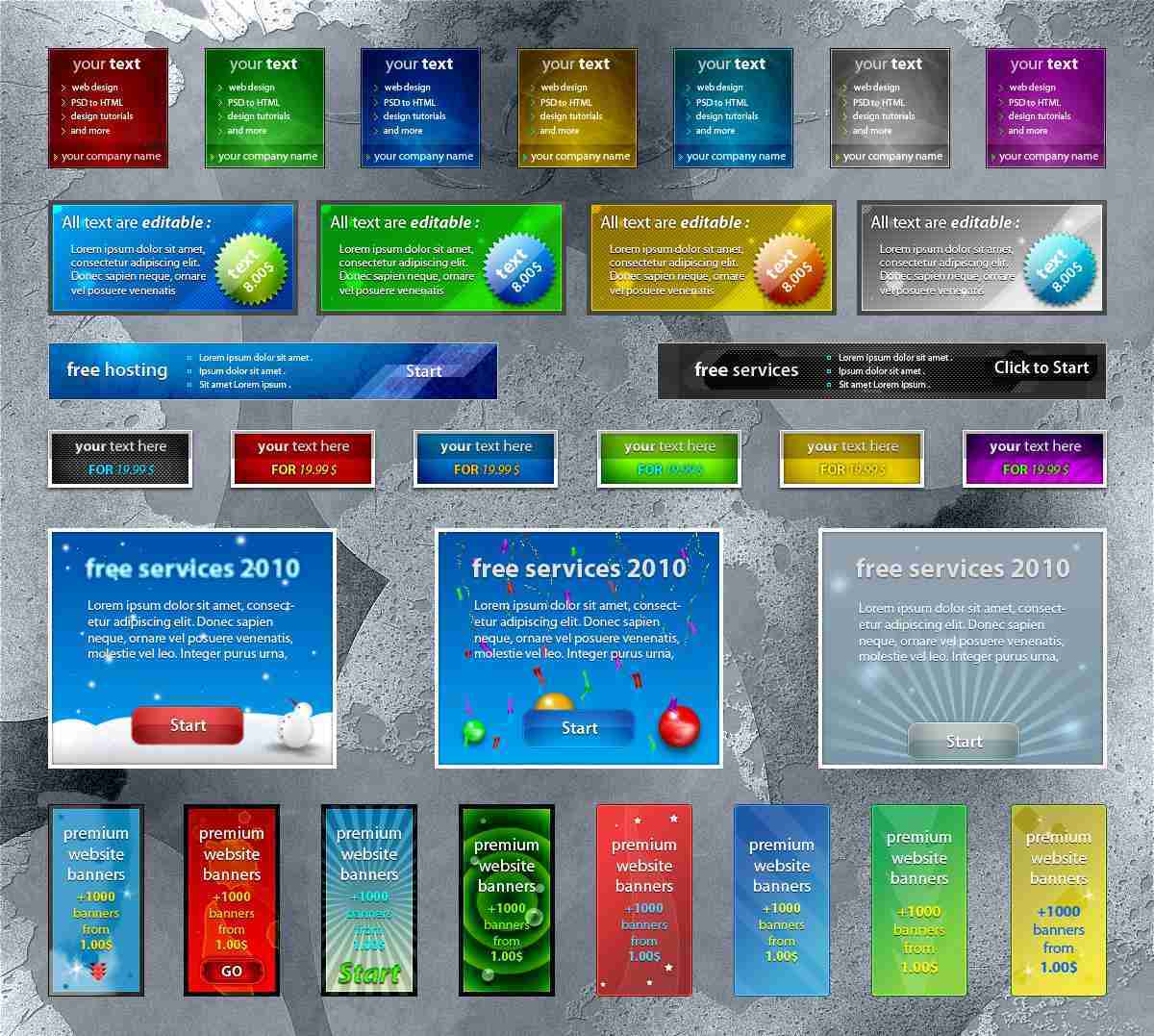 精美的提示框UI网页设计PSD素材