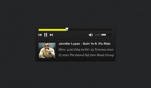 网页音乐播放器music-player UI界面素材下载