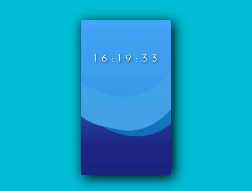 水钟的制作，数字时钟界面UI设计模板