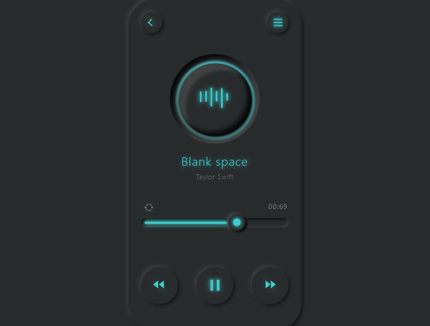 播放器ui设计，漂亮的音乐app页面设计