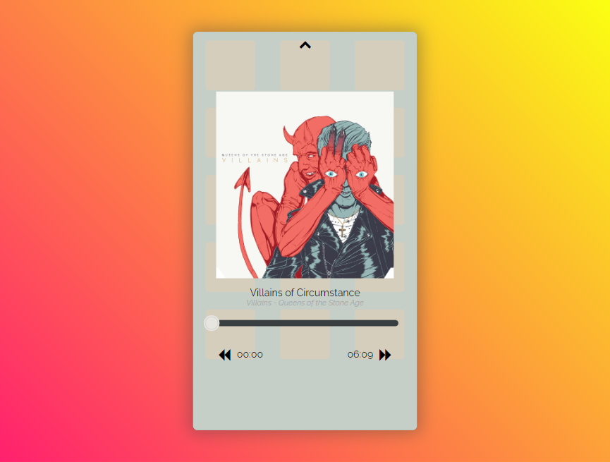 音乐播放界面ui，html折叠效果