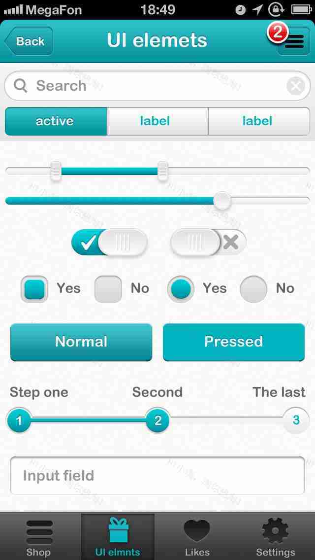 绿色的iphone ui界面设计_iphone ui界面素材下载