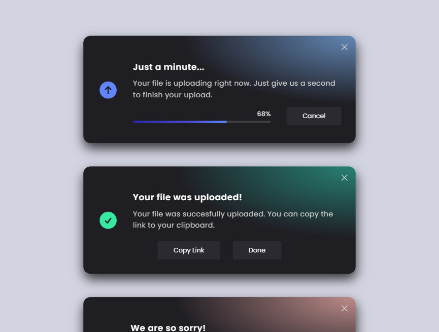 上传用户UI界面设计模板