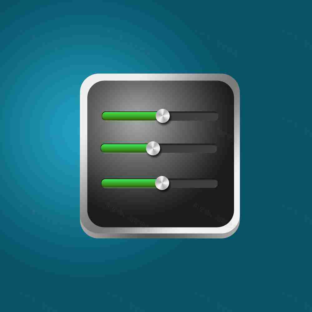 绿色的音量调节进度条ui界面元素psd下载