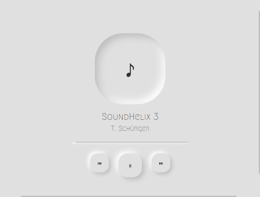 清新新拟态音乐播放器版网页UI源码下载免费