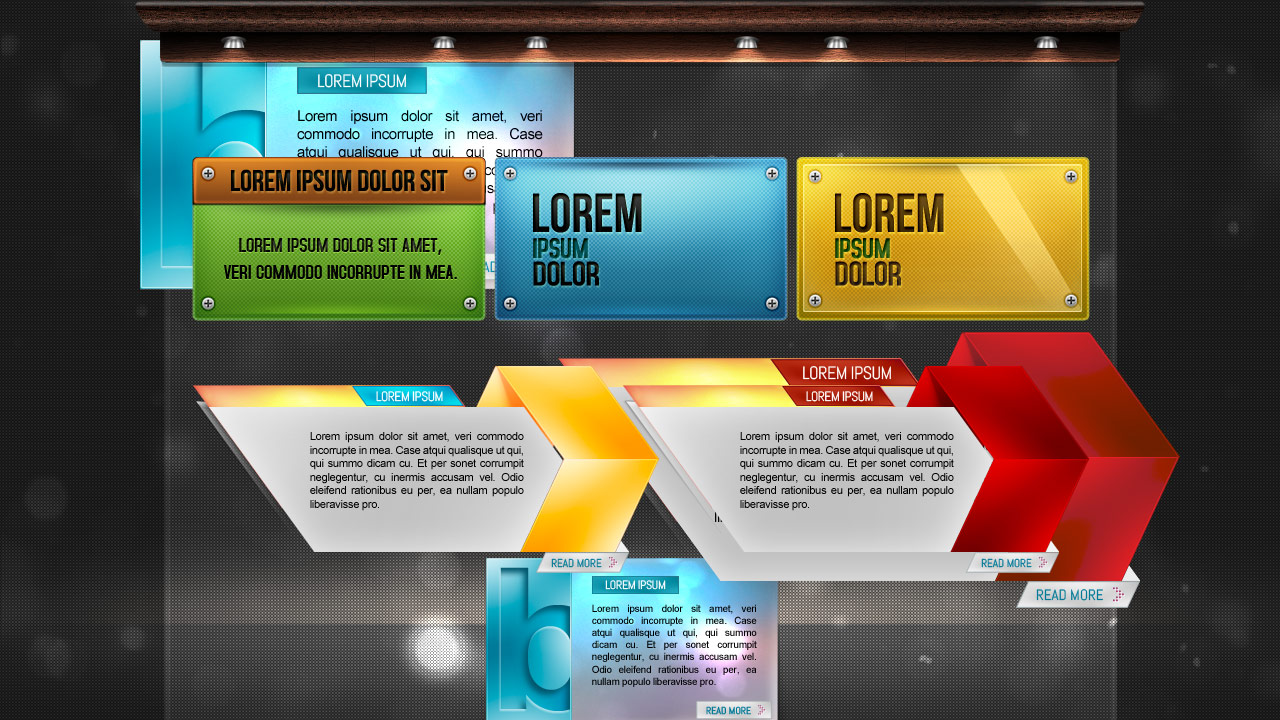 立体金属质感的文字列表框psd分层素材下载