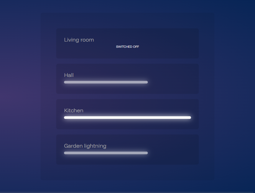 发光的多状态智能家居指示灯ui设计