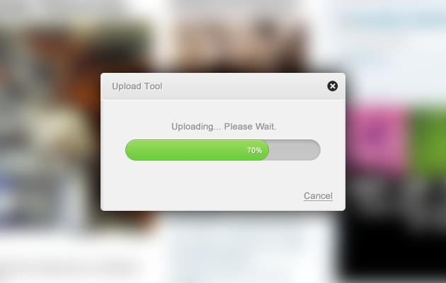 网页上传工具的上传进度条样式PSD素材下载
