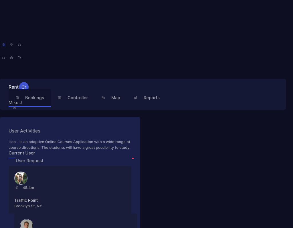 深色模式客户管理界面后台ui设计