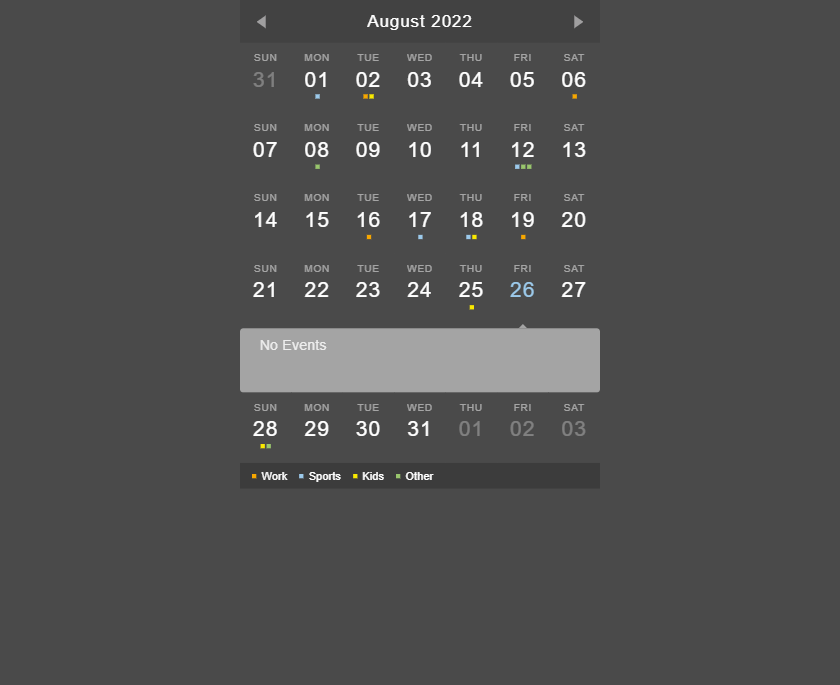 js日历控件代码和效果，html5日历控件