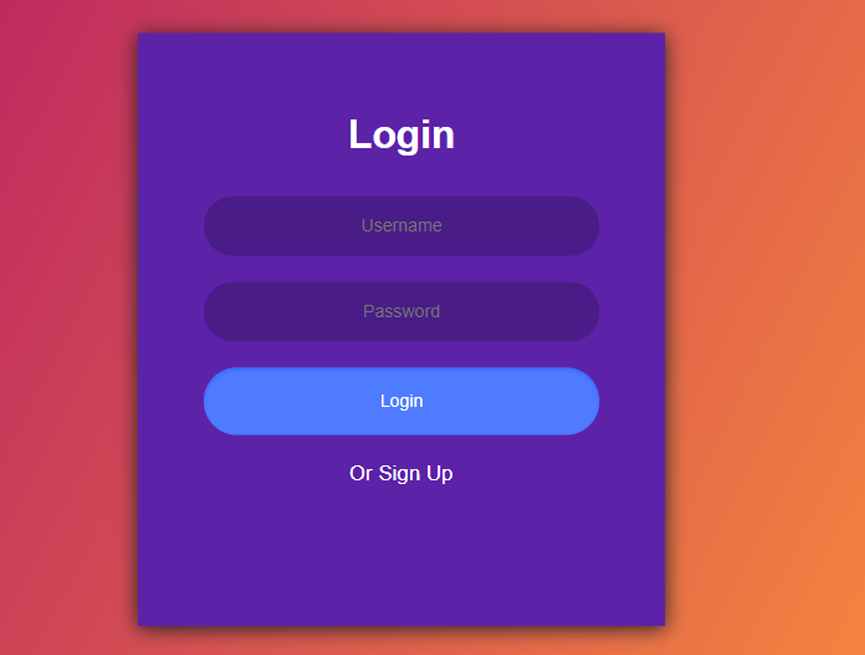 ui登录界面制作，紫色登录表单模板