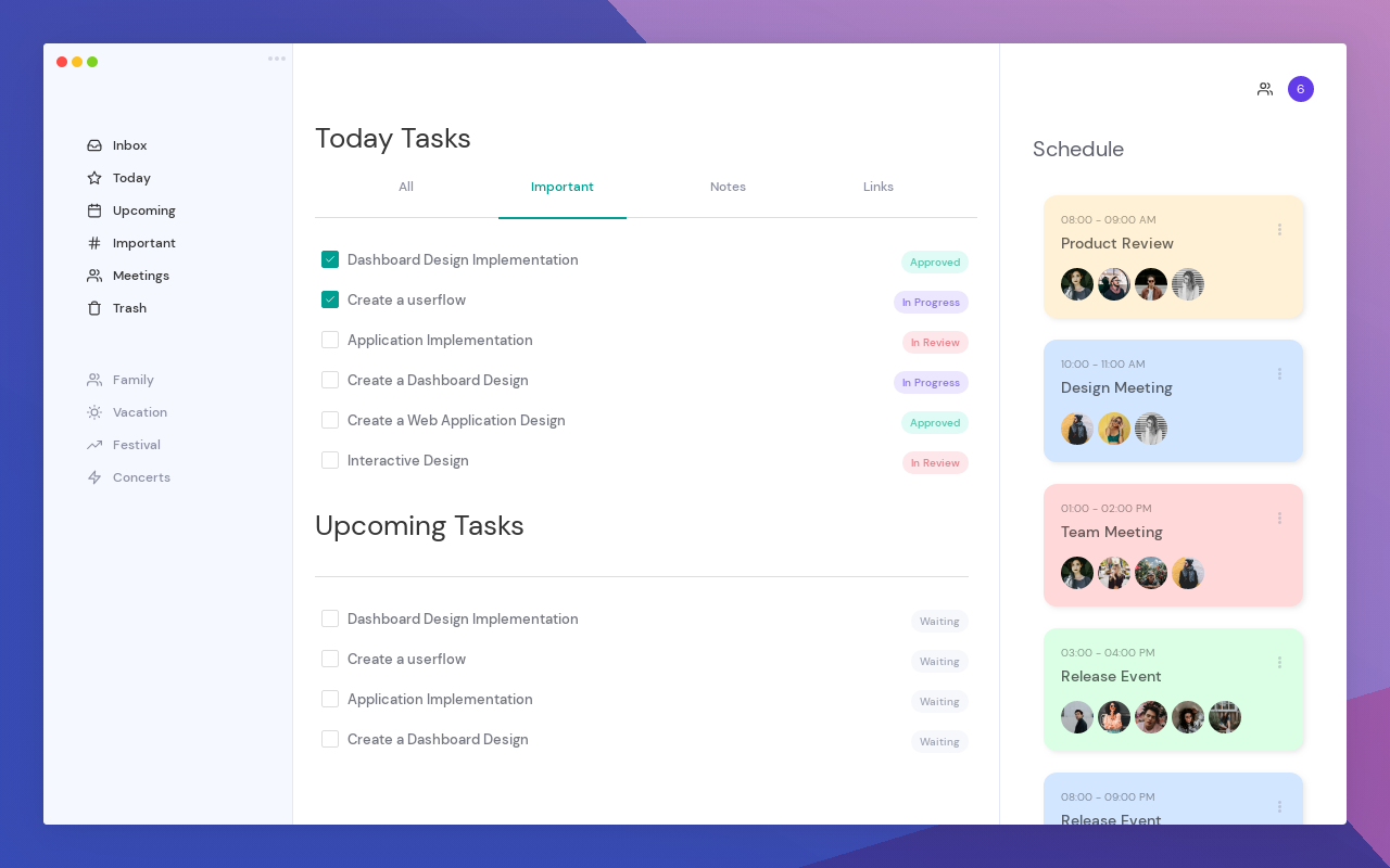任务管理网站源码，任务管理ui界面设计模板