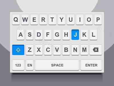 智能手机输入键盘样式PSD设计源文件