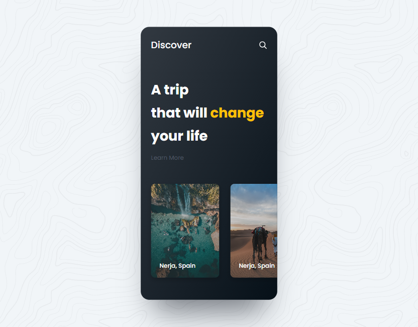 ui界面设计素材，旅游app界面设计模板